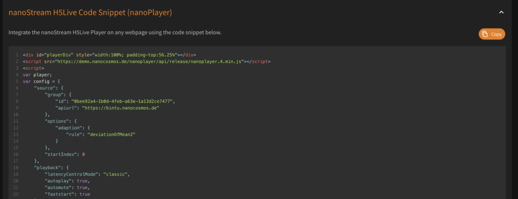 nanoPlayer Code Snippet